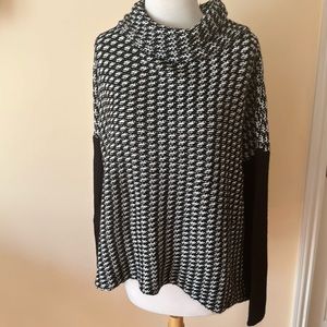 Guess wool/acrylic black and white sweater.